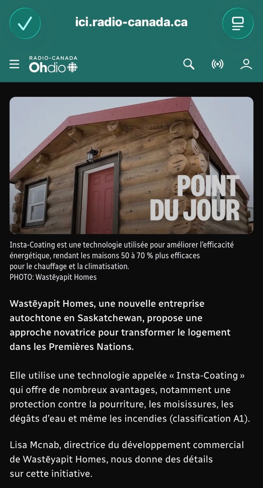 Radio-Canada · Point du jour
